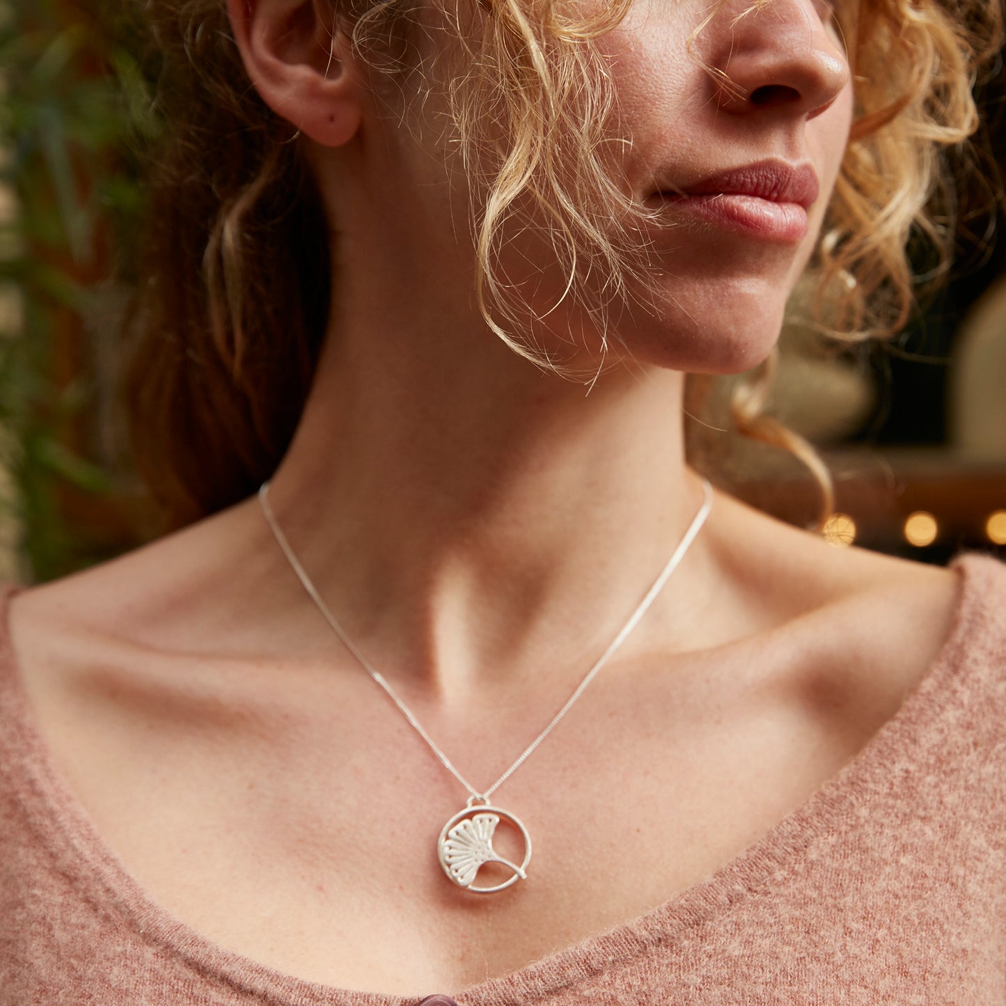necklace ginkgo biloba
