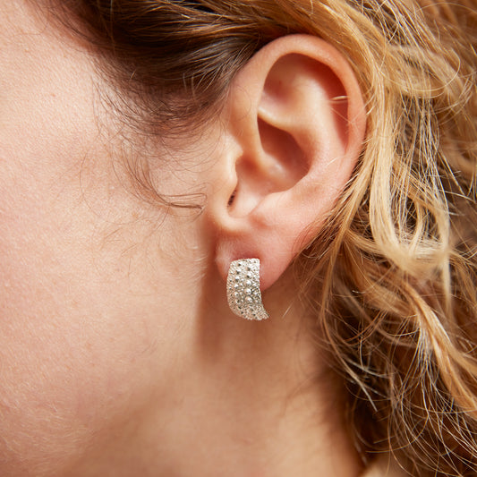 earrings hoop sea urchin