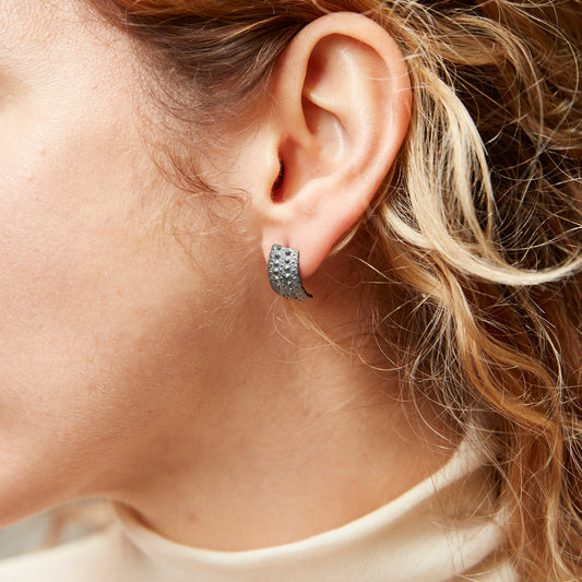 earrings hoop sea urchin