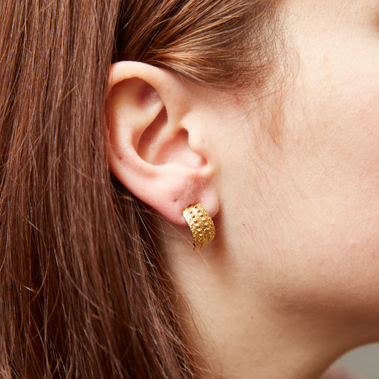 earrings hoop sea urchin