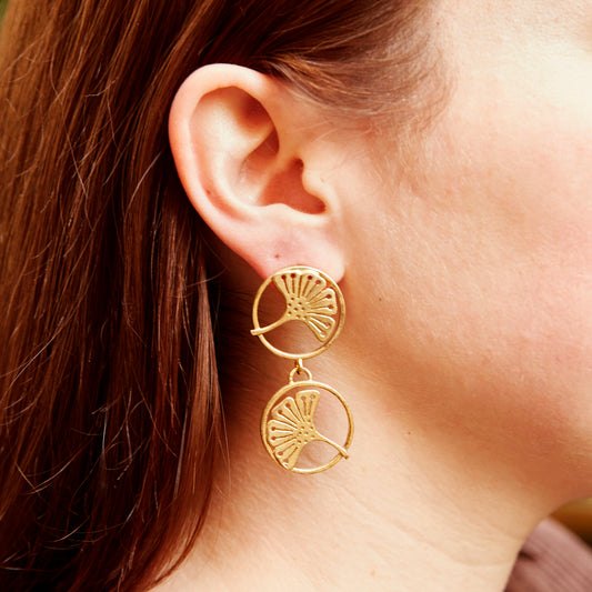 earrings ginkgo biloba